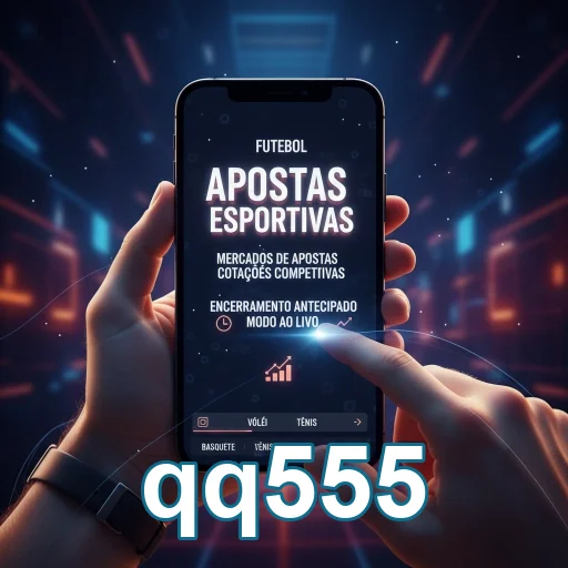 Aposte em esportes com o aplicativo do qq555 em um celular.