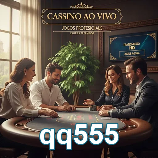 Jogadores participam de cassino ao vivo no qq555 com crupiês.