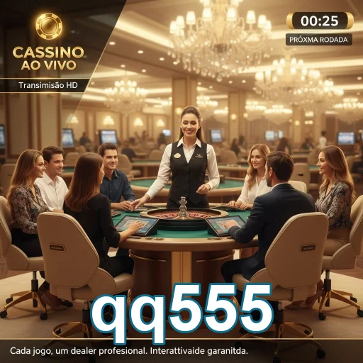 Jogadores participando de cassino ao vivo no qq555.