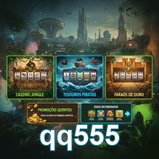 Imagem de caça-níqueis no qq555 destacando jogos VIP.