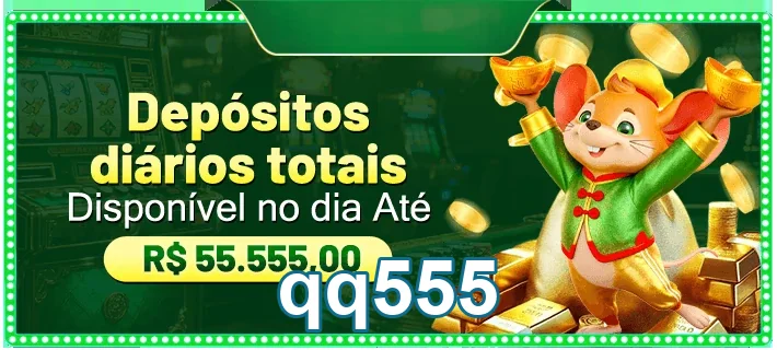 Oferta de bônus de depósitos no site qq555 com valor de R$ 55.555,00.