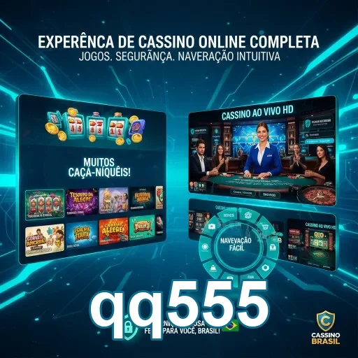 Imagem do app qq555 mostrando serviços VIP e segurança.